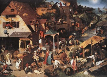 オランダのことわざ フランドルのルネサンス農民ピーテル・ブリューゲル長老 Oil Paintings